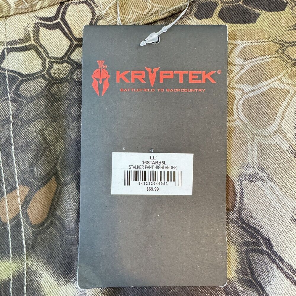 Kryptek Pants Men Size  L L Highlander Stalker Camo Tall Hunting 16STABH5L - Picture 12 of 16